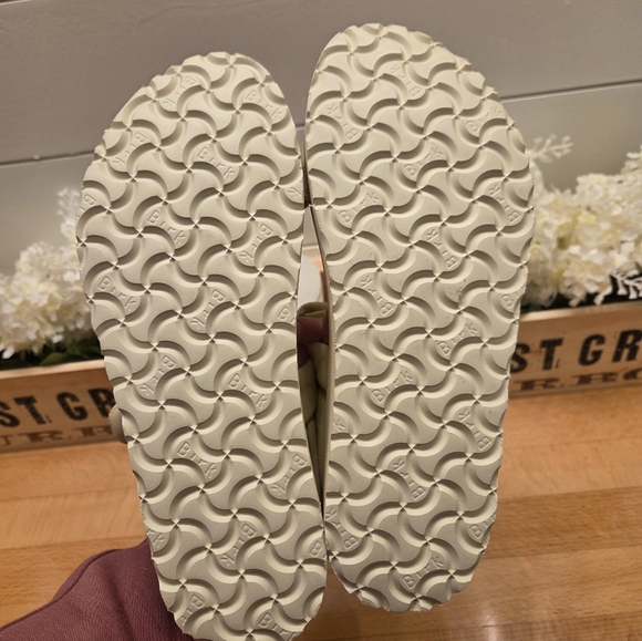 Birkenstock Papillio Theda Sandals Beige Ecru Leather Womens Size 38 - Picture 7 of 8